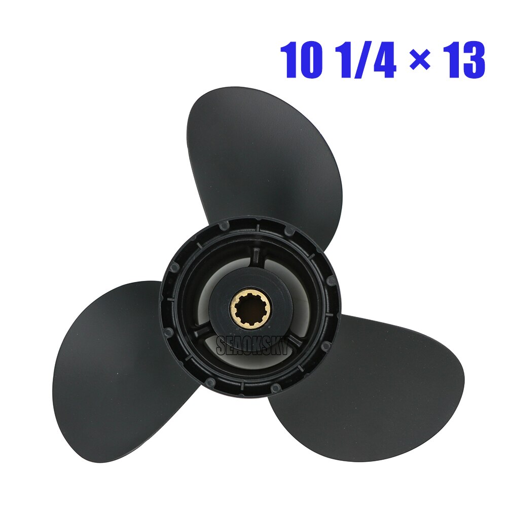 Outboard Propeller 10 1/4x13 for Suzuki Boat Engine DF20/25 DT25C DT30C DF25 DF30 DT20 DT25 10 Spline 58100-96440-019