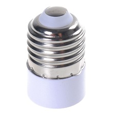 Adaptador de casquillo de rosca E27 a E14, convertidor de bombilla LED, portalámparas