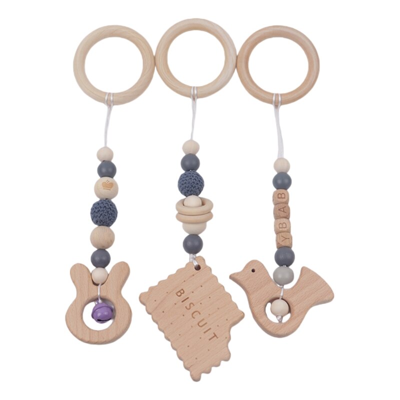 Baby Play Gym Frame Houten Beuken Activiteit Gym Frame Wandelwagen Opknoping Hangers Speelgoed Bijtring Ring Verpleging Rammelaar Speelgoed Room Decor: A13