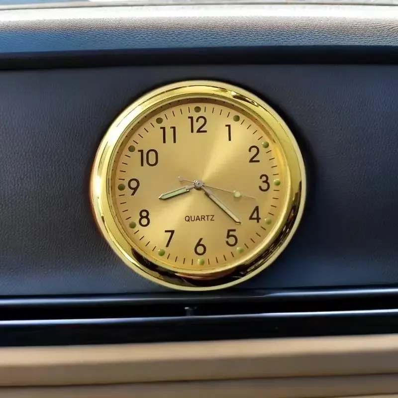 Mini Car Klok 40Mm Lichtgevende Lichtgevende Klok Auto Digitaal Elektronisch Horloge Quartz Klokken Auto Interieur Accessoires