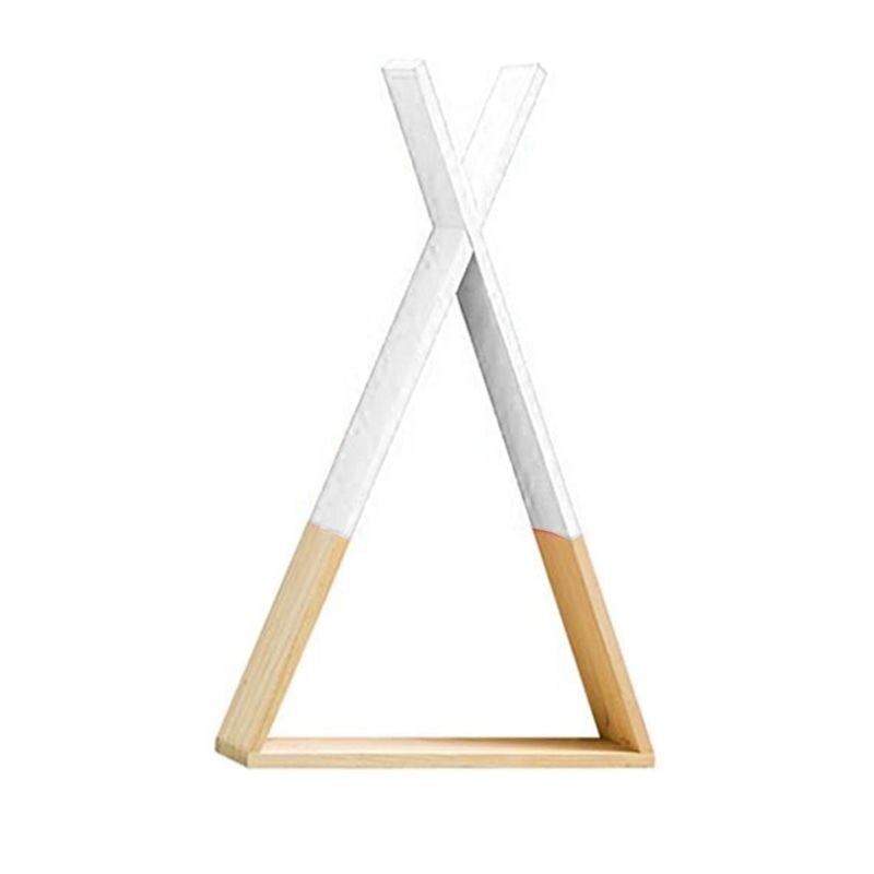 Nordic Stijl Baby Houten Driehoek Plank Mooie Muur Opknoping Trigon Opslag Boek Plank Thuis Kids Babykamer Diy Decor: W