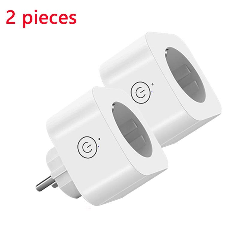 Tuya Smart Life Wireless Electric Socket Wall Outlet WiFi RF 433Mhz EU 220V Plug Switch Light For APP Google Home Alexa: 2Pieces