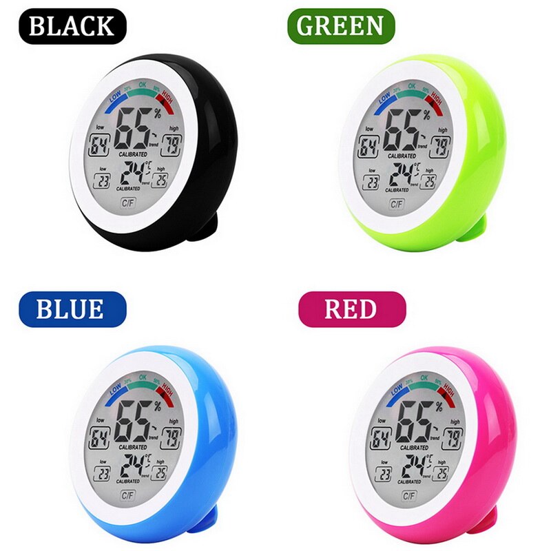 Wireless Electronic Temperature Humidity Meter Digital LCD Display Indoor Thermometer Hygrometer Round Weather Station Tester
