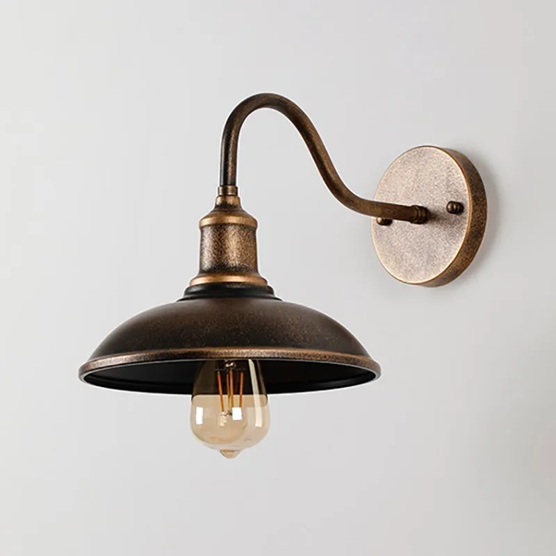 Vintage vandtæt væglampe udendørs lampe til altandørsdørsdørsdørsgårdsplads korridor have industriel  e27 væglamper belysningsarmatur