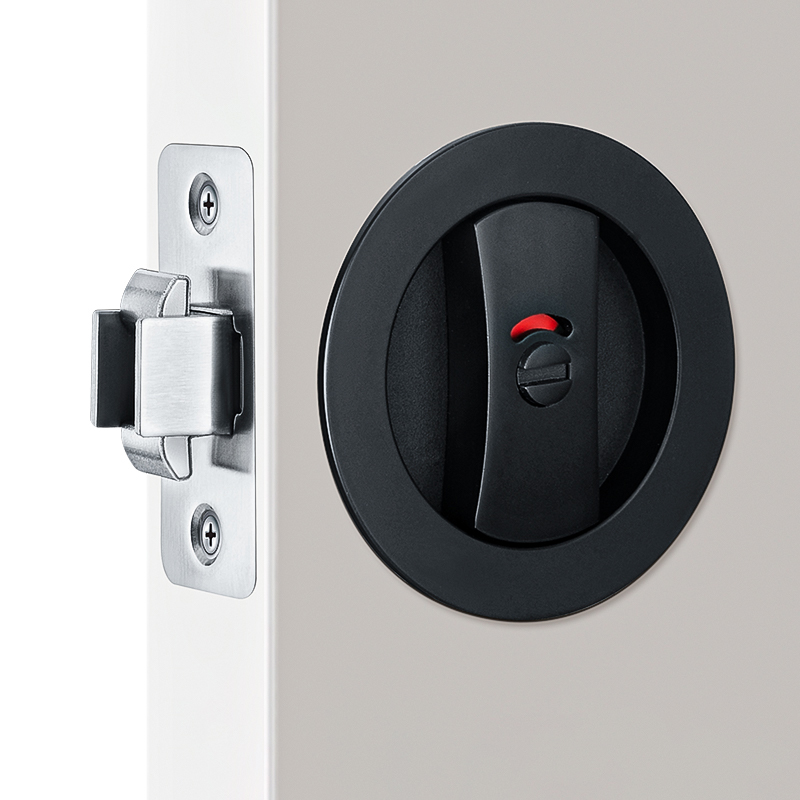 Door Lock Built-In Door Lock Handle Invisible Indoor Sliding Door Lock Can Be Used For Door Lock Handle: Red