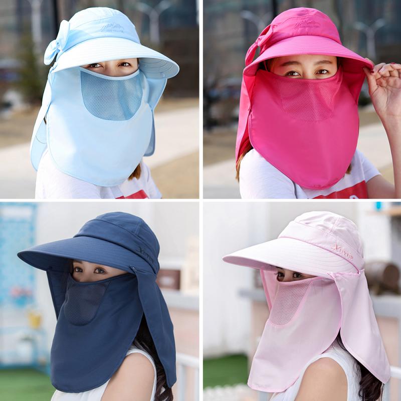 Utomhus sommar uv-säker helmask anti-uv visir skärmhatt solskyddande plast nylon skärm fiskekeps vandringsskydd