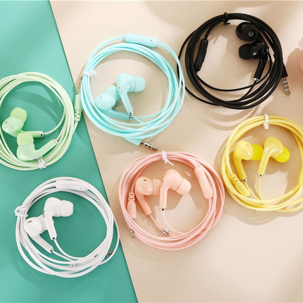 High Definition Bedrade Oortelefoon 3.5Mm In-Ear Bediening Draagbare Sport Bedrade Headset Met Microfoon Bedrade Koptelefoon Voor Mobiele Telefoons