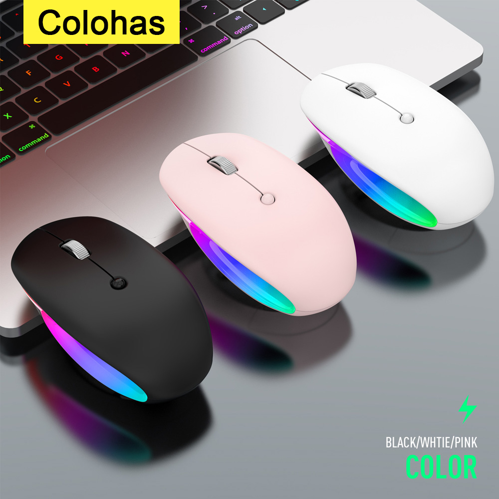 Dual Mode 2.4G Bluetooth-compatible Wireless Mouse Rechargeable Magic Gaming Mouse For PC Gamer Computer Mac iPad Laptop Mause