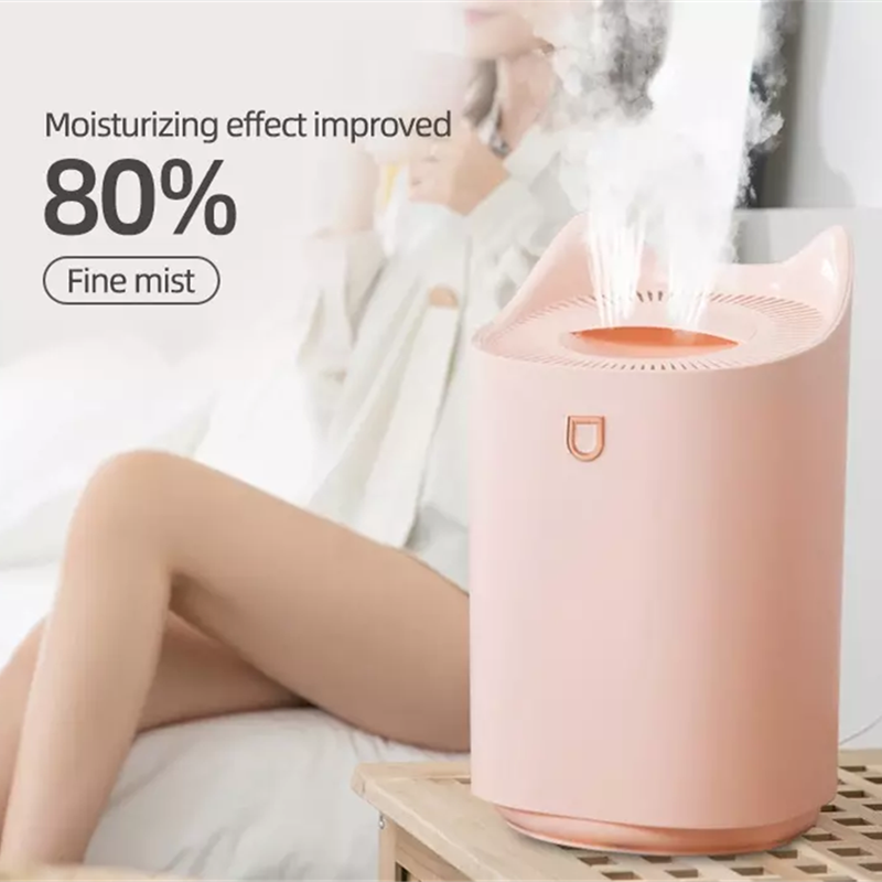 3L USB Double Nozzle Humidifier Aroma Essential Oil Diffuser Ultrasonic Air Humidifier With Colorful Mood Lights