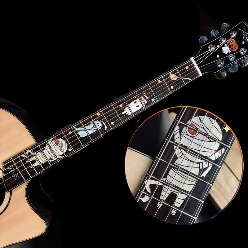 Guitar Fingerboard Fretboard Inlay Thin Stickers PVC Decals Decoration For Electric Acoustic Bass Guitarra Accessories: A