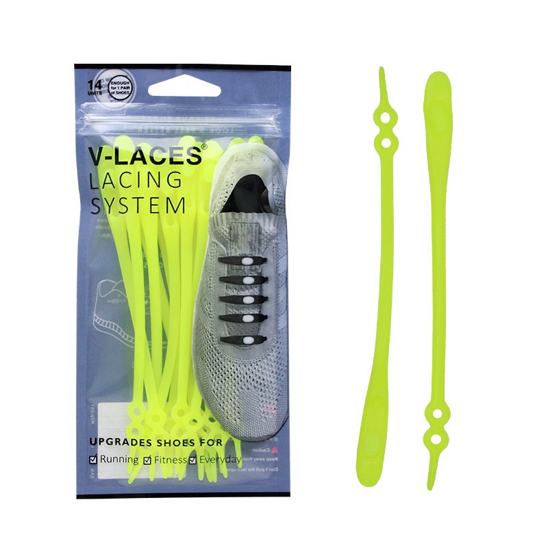 14 stuks/set Stretch Siliconen Veters Sport Kant Kinderen \'s Volwassen Veters Luie Kraag Kant