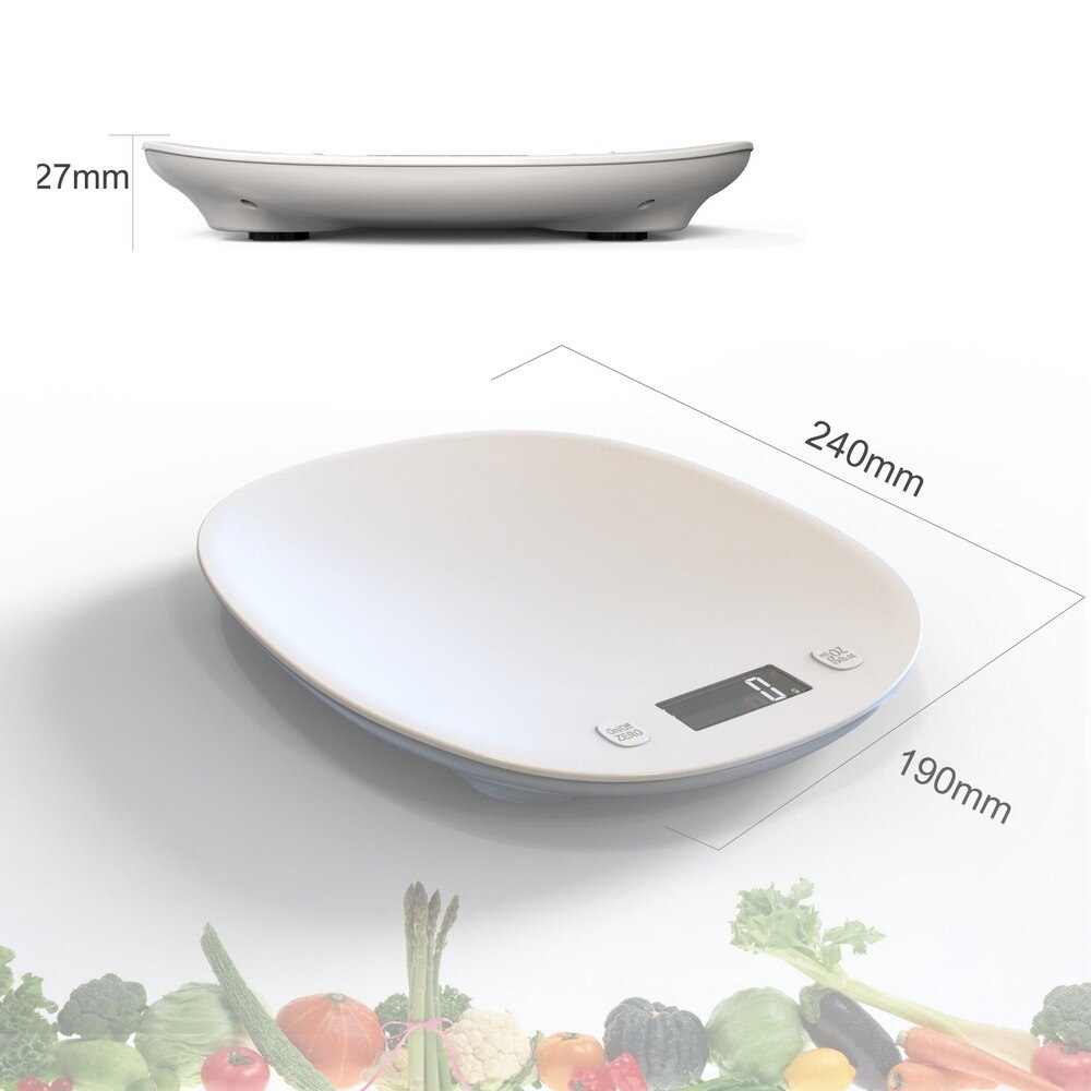 Digital Kitchen Scale LCD Display 10Kg/1g High Precision Weight Balance Measuring Tool Electronic Cooking Baking Weighing Scales