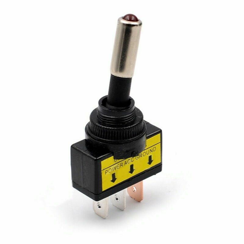 12V 20A Car Auto Red LED Light Toggle Rocker Switch 3Pin SPST ON/OFF Sales