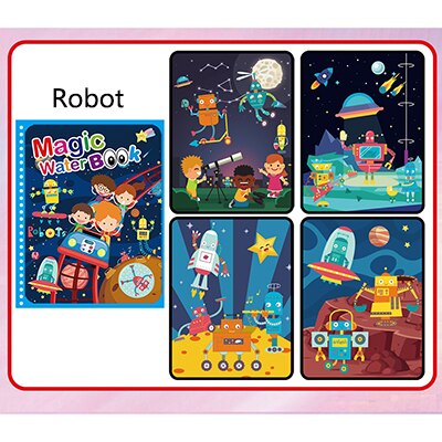 13 Style Magic Water Drawing Book Montessori Coloring Book Graffiti Magic Pen Painting Children&#39;s Toy Birthday: 9