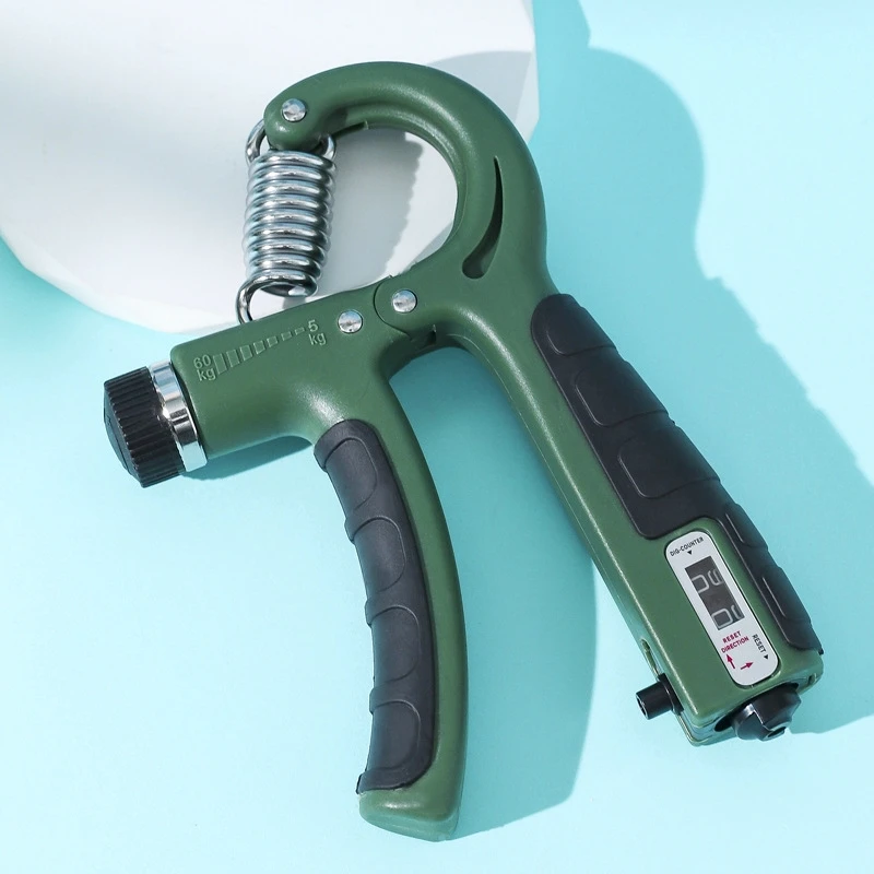 Grip Strength Trainer Hand Squeezer Adjustable Resistance, Hand Grip Strengthener for Muscle Building and Injury Recovery: green