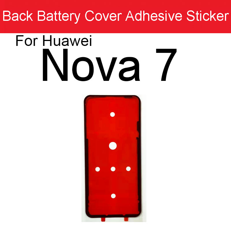 Back Battery Housing Cover Sticker Adhesive Glue Tape For Huawei Nova 2S 3 3E 3i 4 4E 5 5i 5T 5Z 6 7 Pro 6 7SE Replacement Parts: Dark Grey