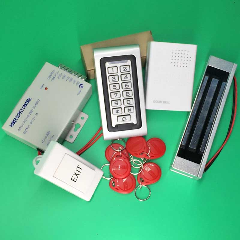 Waterproof EM RFID Reader Access Control Keypad Outside with 280kg Electric Magnetic Lock Door Access Control System
