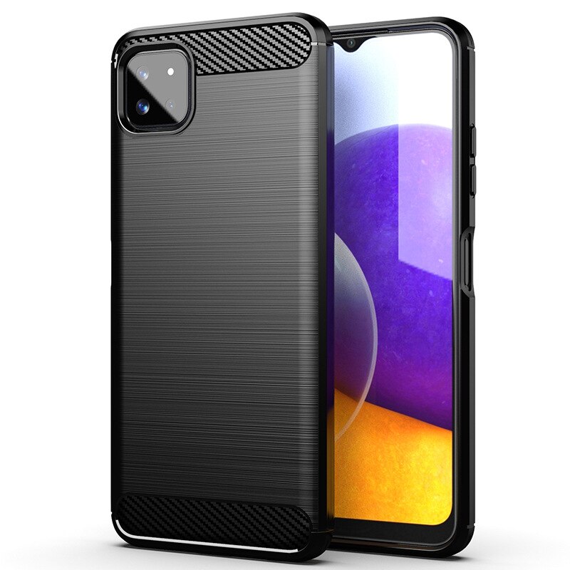 Silizium Fall Für Samsung Galaxy A 22 4G 5G Weiche Rückseitige Abdeckung für Smartphone Samsung A22s 5G чехол Für Samsung A12 F42 5G Fall Etui: For Galaxy A22s 5G / Black Case
