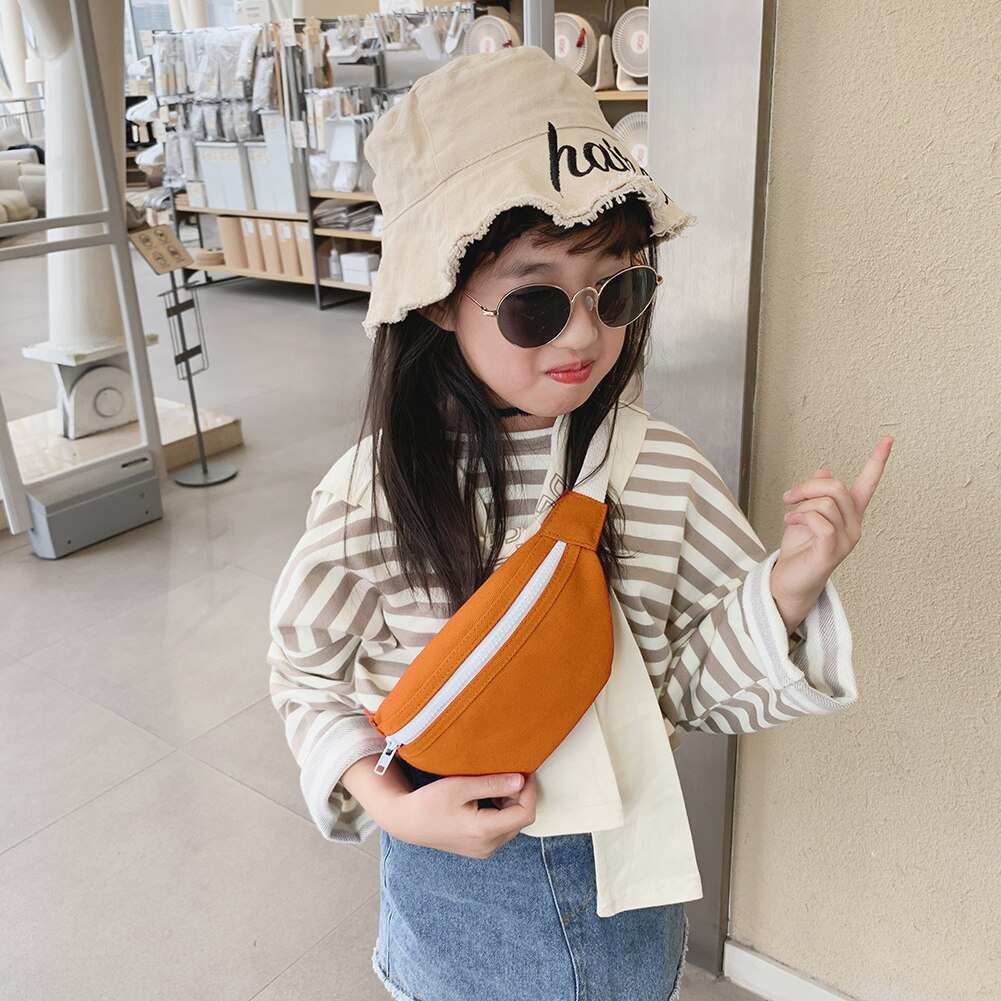 Bolso de cintura de Fanny Casual para niñas, bolso de lona con cinturón para el pecho, bolso de hombro ligero y informal con cremallera para mujeres