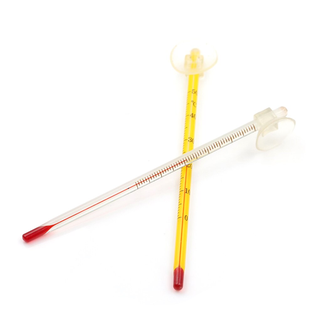 14CM Hydrometer Aquarium Glas Aquarium Thermometer Aquarium Dompelpompen Glazen Thermometer met Zuignap 14cm