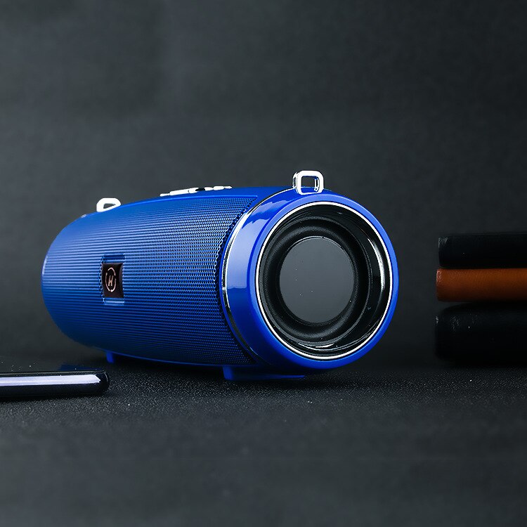 Speaker Box Bass Bluetooth Speaker Draadloze Draagbare Outdoor Waterdichte Bass Stereo Surround Sound: Blauw