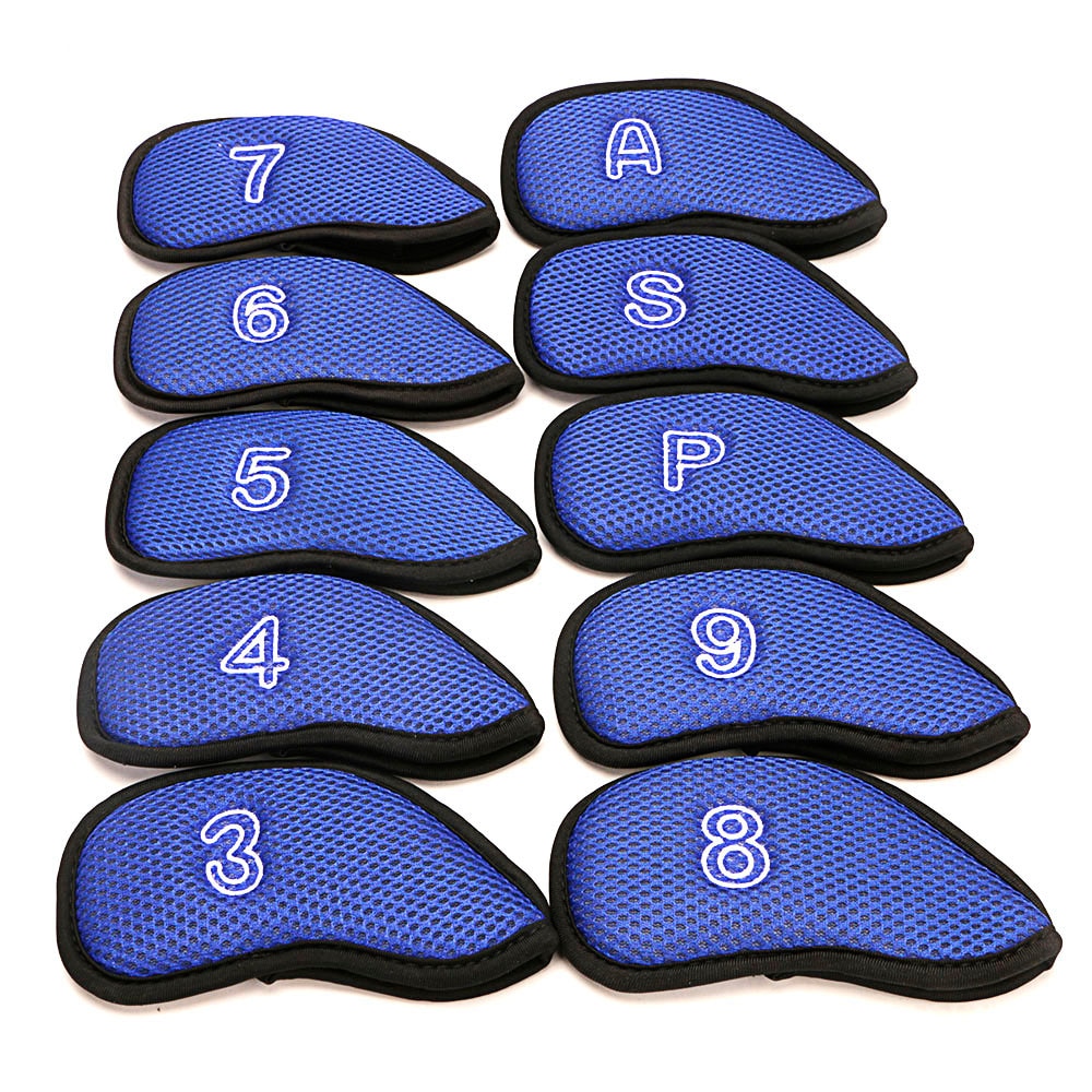 Golf Club Cover Golf Club Covers Headcovers Set Golf Club Cover Hybrid Golf Iron Club Cover Golf Club Iron Cover headcover 10Pcs: Blue