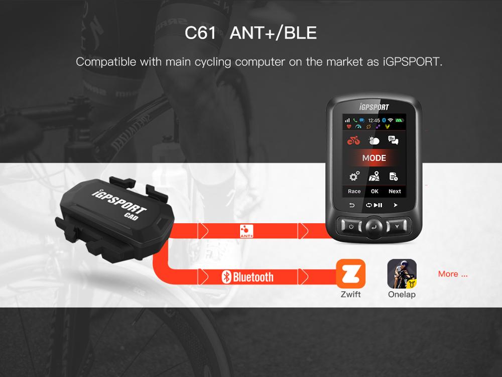 IGPSPORT prędkość roweru czujnik czujnik rytmu wioślarz Mrówka + akcesoria komputerowe czujnik C61 SPD6