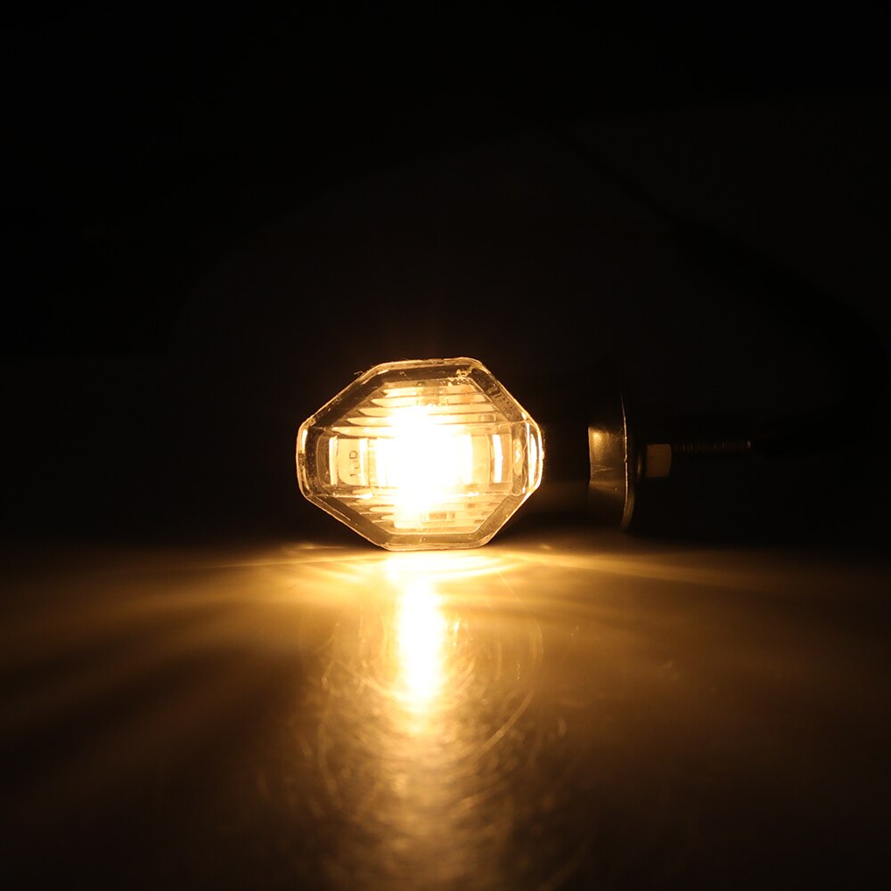 Mini Universal Motorcycle LED Turn Signal Indicators Light Small Diamond LED Turn Signal Light Highlight European MK-100
