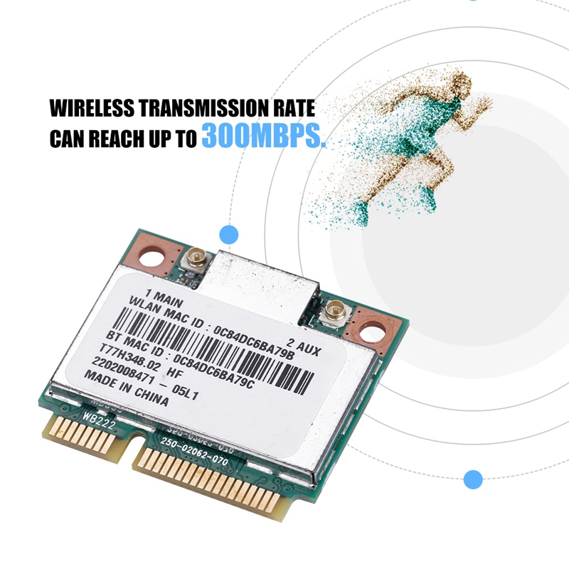 Ar5b22 Dual Frequency 300M Wireless Network Card + 4.0 Bluetooth Combo, Suitable For Laptop, Desktop, All-In-One