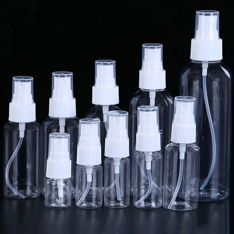 Reizen Transparante Hervulbare Flessen Doorzichtige Plastic Parfum Verstuiver Kleine Spuitfles 5/10/20/30/50/60/80/120/150/200/250 ml