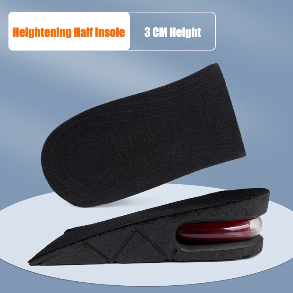 3-7.5cm Height Increase Insoles for Men Women Feet Heel Lift Inserts Height Adjustable Shock Absorption Heightening Shoe Pads: 3cm Half Insoles
