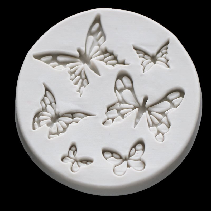 Fondant Animal Silicone Mold 3D Safari Cookie Baking Mold Silicone Baking Pan for Pastry Cake Decoration Kitchen Accessories: G-Butterfly