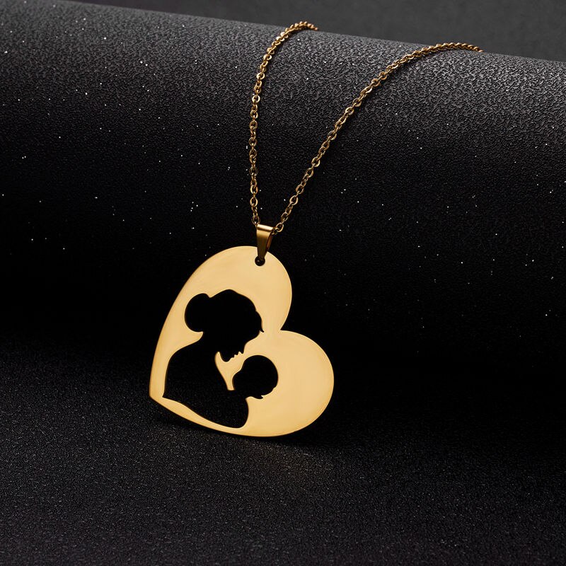 2022 Mother&#39;s Day Necklace Jewelry for Women Pendant Chain Mama Mom Child Kids Charm Christmas Choker Collier Femme