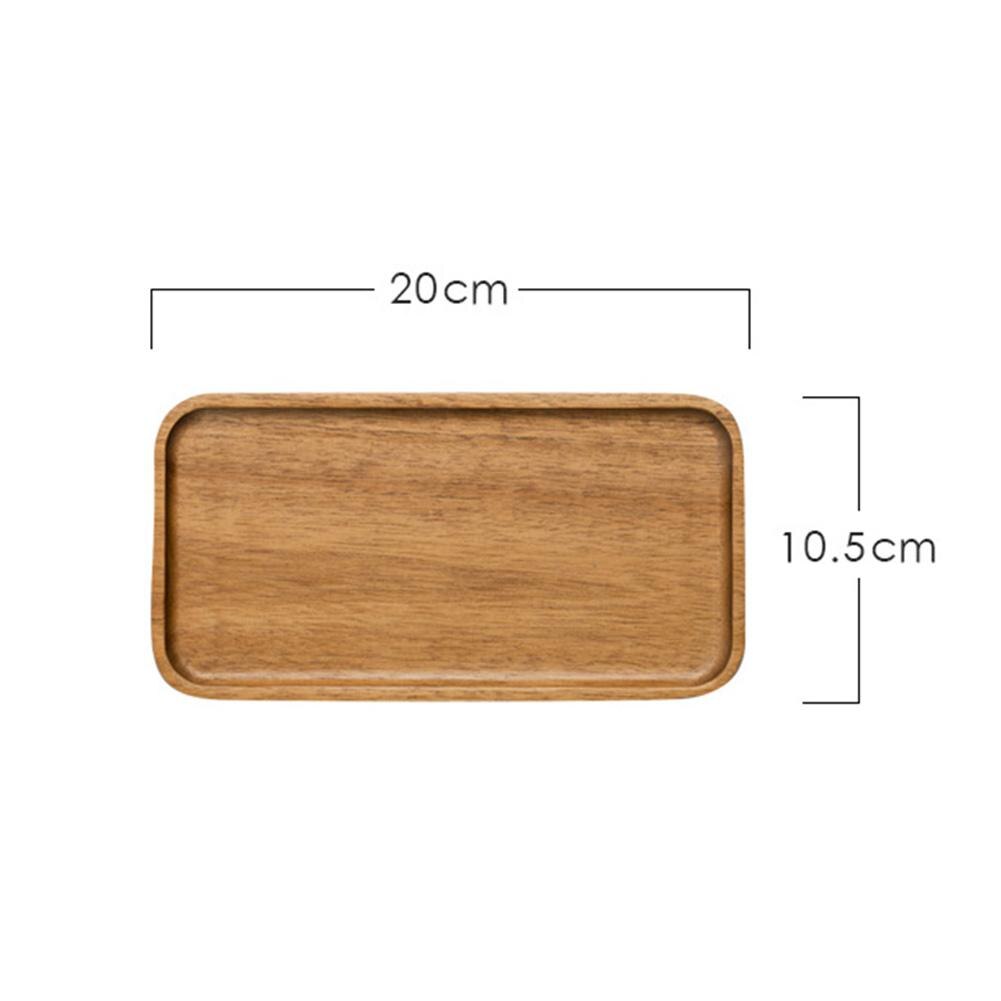 Wood Tray Square Rectangle Dessert Serving Bread Heat Resistant Home Tea Coffee Cup Pad: S rectangle