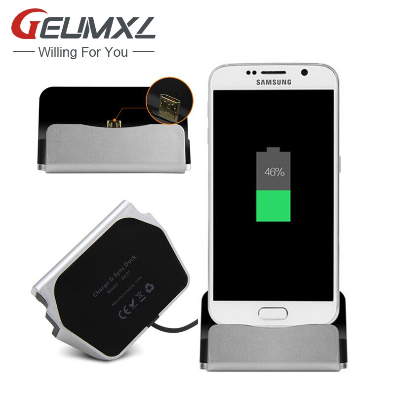 USB Schreibtisch Ladegerät Für Samsung S8 Xiaomi Huawei LG HTC Android Telefon Mikro Typ-C iPhone Dock Ladegerät Docking Bahnhof Ladung