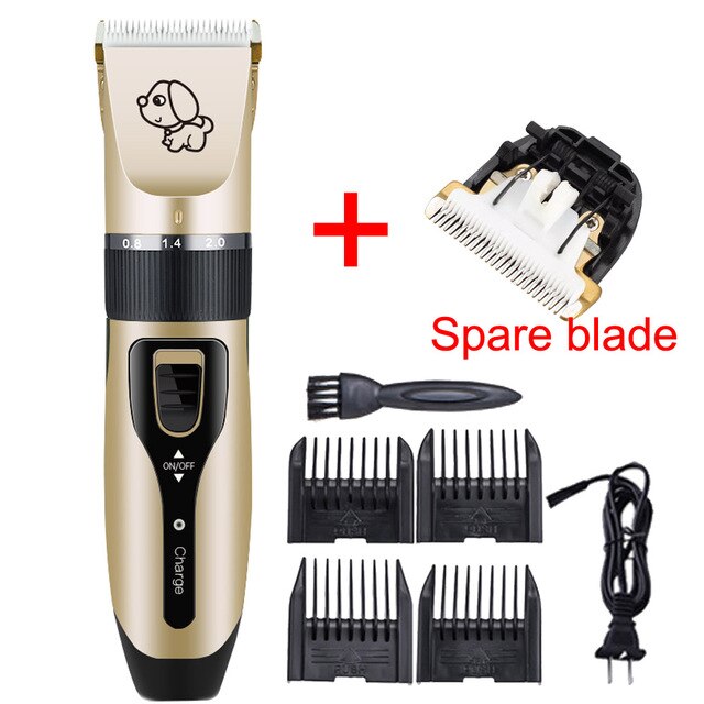 Tondeuse électrique pour animaux de compagnie, Rechargeable, à faible bruit, Machine pour couper les cheveux, toilettage et coupe de cheveux de chat et de chien: add extra blade