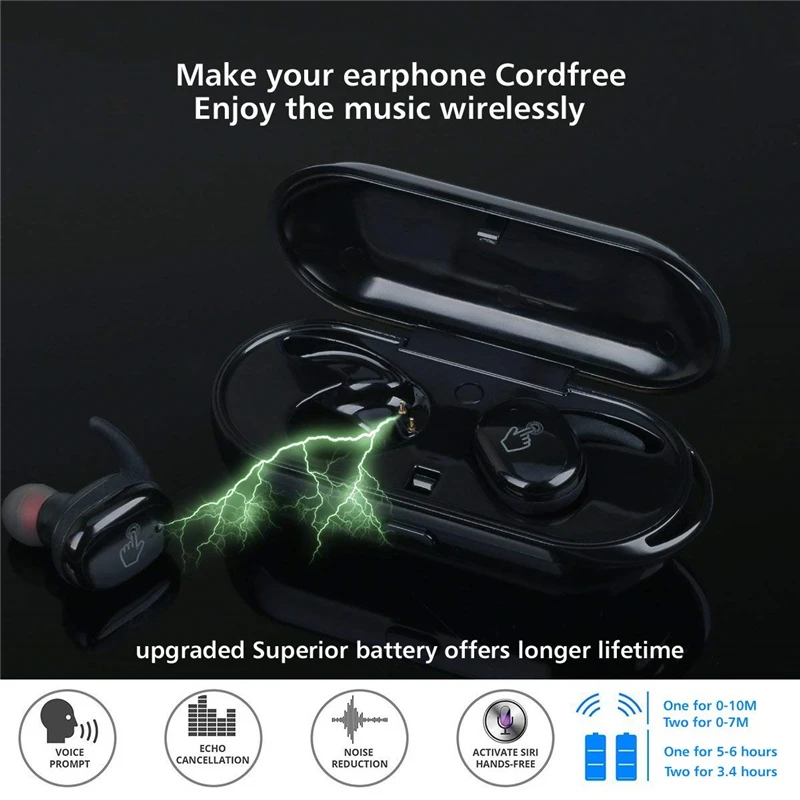 Y30 TWS Bluetooth Earphone Hearing Aid Wireless earphone Touch Control Motion waterproof earphone microphone Music earphone