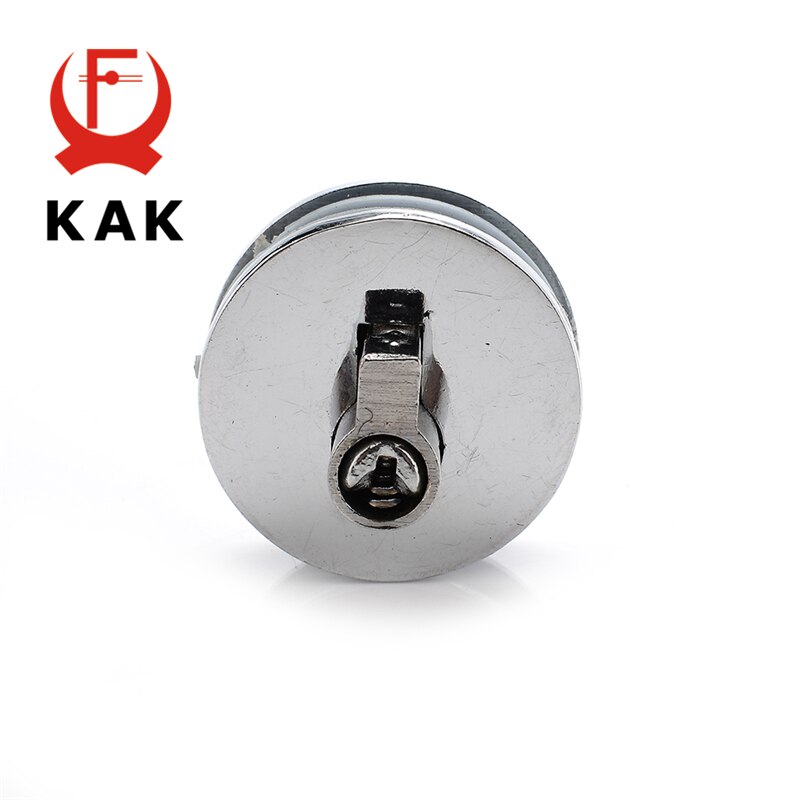 Cerradura de vidrio de KAK-501, cerrojo de aleación de Zinc para escaparate, vitrina de vidrio, cerraduras de cilindro, herrajes de puerta de empuje de vidrio deslizante