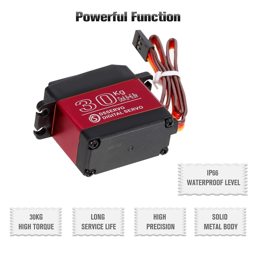 DS3230 30Kg Digitale Servo IP66 Waterdichte 25T Servo Arm Rvs Gear Stuurservo 270 Operating Graden Voor 1/12 Rc Auto