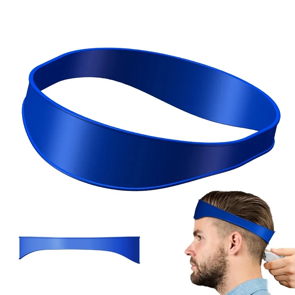 Regla de corte de pelo para hombres, guía de escote, cortes de pelo curvos, estilizador de diadema, peine de barbero, herramientas de barba, herramientas de peluquero