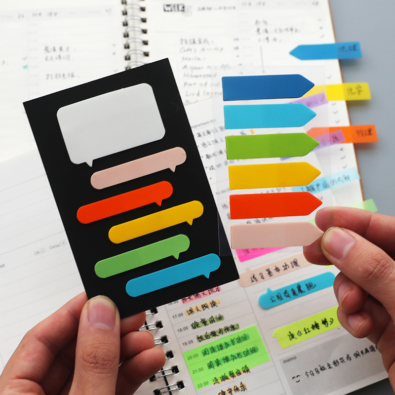 60/100/200 ark fluorescerende selvklæbende notatblok klæbende sedler bogmærke markør memo klistermærke papir studerende kontorartikler