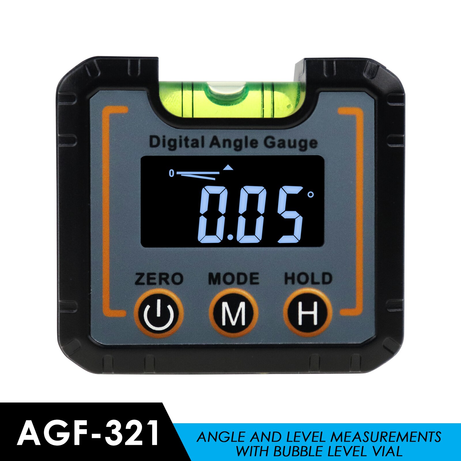 Digitale Level Hoekzoeker Bevel Box Magnetische Base 360deg (4 X 90deg) Inclinometer Gradenboog Gauge Tilt Richting Indicator: AGF-321