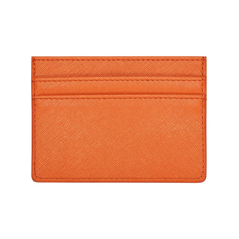 Multi Slot Card Holder Slim Bank Credit Card ID Cards Coin Pouch Case Bag Wallet Organizer Women Men Thin Business Card Wallet: B-orange