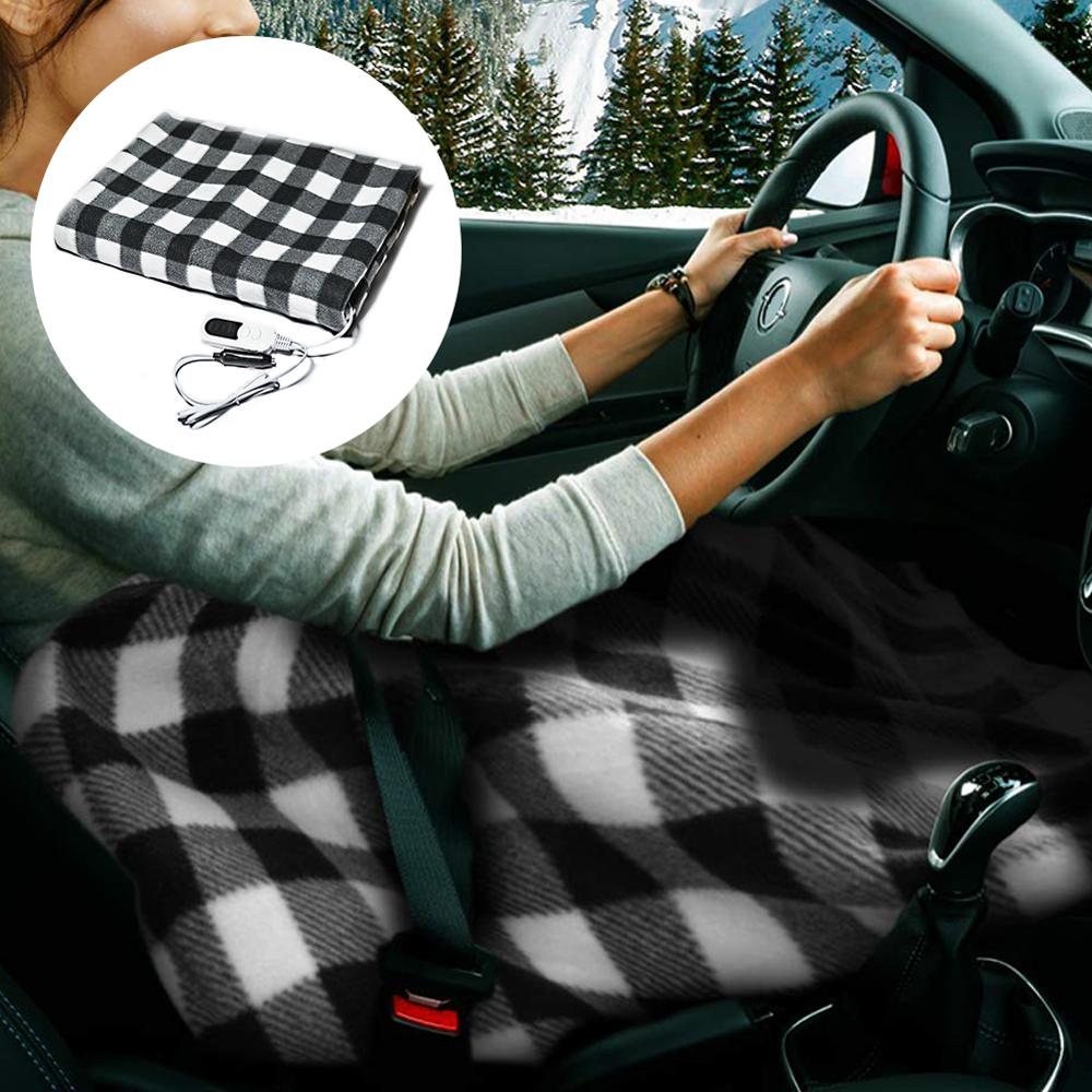 Leichte und Warme Auto Heizung Decke 12V Elektrische Außen Reisen Decke Plüsch Leicht zu Falten (Kann zeitgesteuert)
