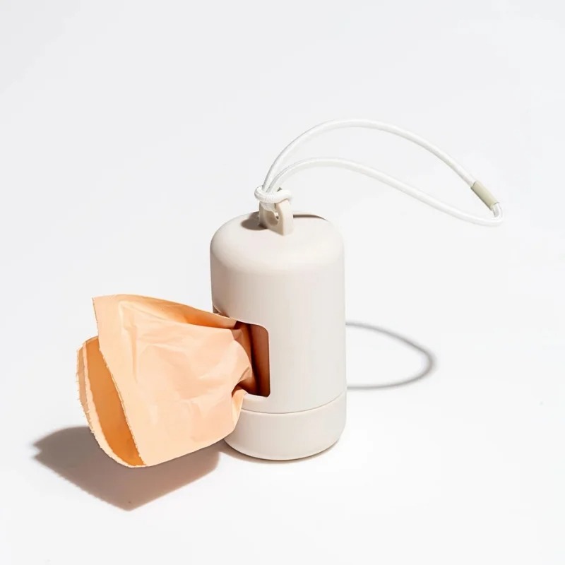 Porte-sac de merde pour chien, distributeur Portable de sacs de déchets pour animaux de compagnie, porte-déchets de luxe pour chien, distributeurs de fournitures de nettoyage: jaune clair