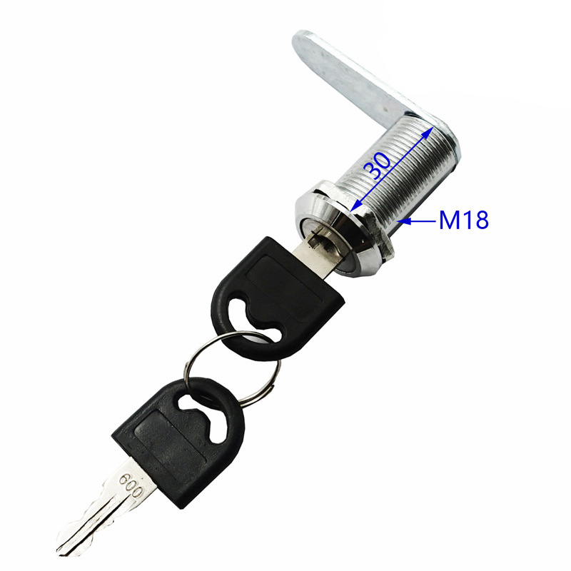 Cam Lock Security Lock 16-40mm Cabinet Cam Lock Door Barrel Drawer Filing Cabinet Post Mail Box Furniture Locker Cupboard 2 Key: Silver