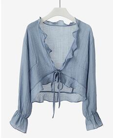 Petit manteau lolita vintage d'été petit manteau falbala manches évasées cardigan victorien smock kawaii fille gothique lolita manteau loli cos: 1