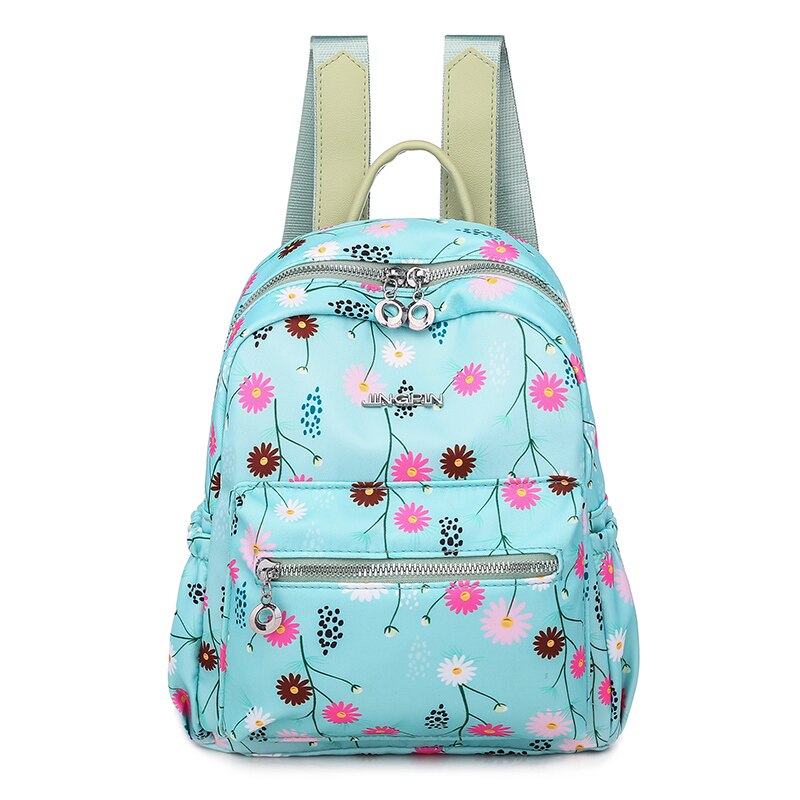 Mochila de viaje con estampado Floral refrescante para mujer, mochila bonita estilo Oxford de tela duradera, bonita estilo escolar: Default Title