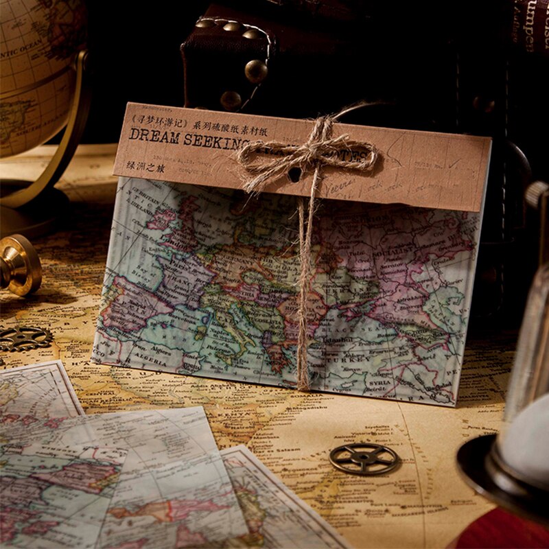 20PCS Dream Map Series Material Paper DIY Scrapbooking Primer Collage Diary Album Photo Prop Packaging Decorate