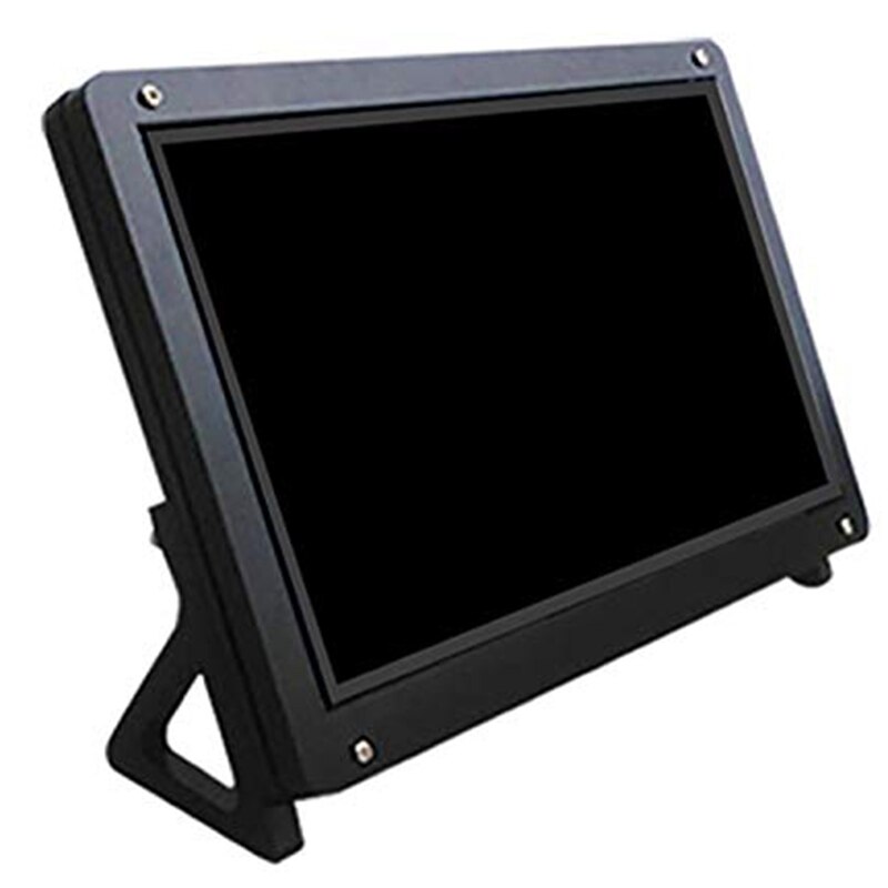 7 tommer skærm skærm lcd -holder til hindbær  pi 3 akryl husbeslag lcd sort: Default Title